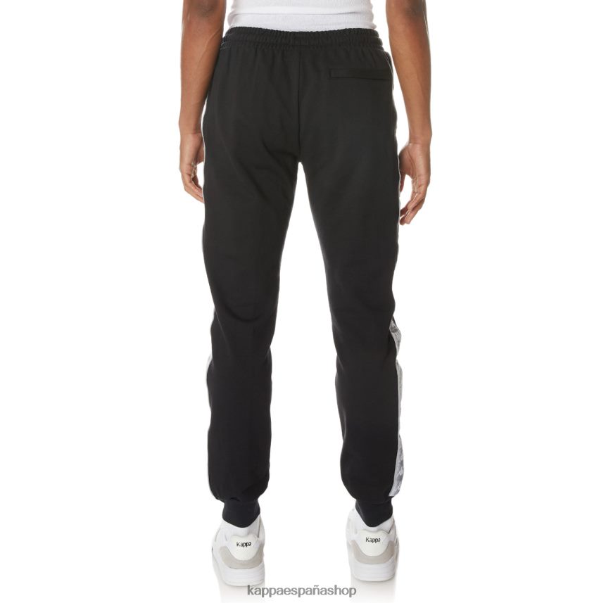 Kappa hombres pantalones deportivos 222 banda galanz negro azabache 4P8JZR60