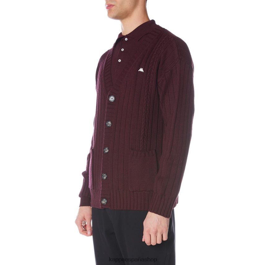 Kappa hombres bata giovani achird cardigan borgoña 4P8JZR100