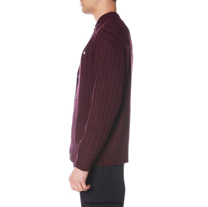 Kappa hombres bata giovani achird cardigan borgoña 4P8JZR100