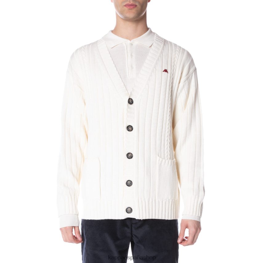 Kappa hombres bata giovani achird cardigan crema 4P8JZR102