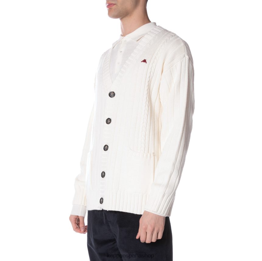 Kappa hombres bata giovani achird cardigan crema 4P8JZR102