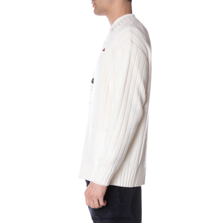 Kappa hombres bata giovani achird cardigan crema 4P8JZR102