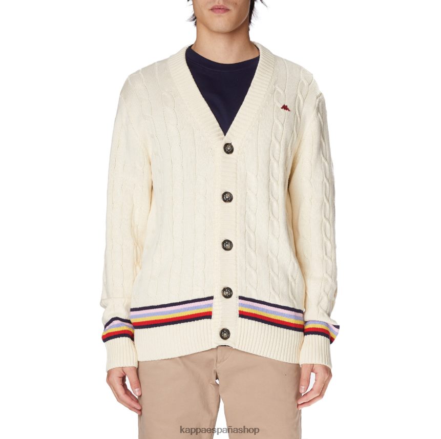 Kappa hombres bata giovani nihal cardigan crema 4P8JZR88