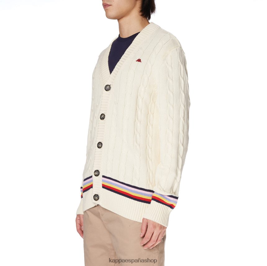 Kappa hombres bata giovani nihal cardigan crema 4P8JZR88