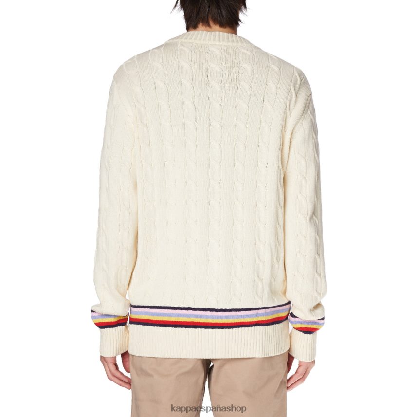 Kappa hombres bata giovani nihal cardigan crema 4P8JZR88