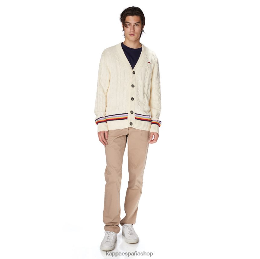 Kappa hombres bata giovani nihal cardigan crema 4P8JZR88