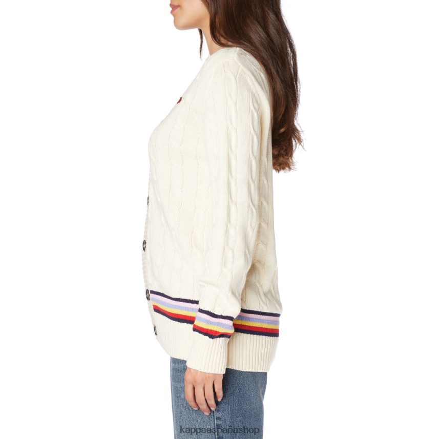 Kappa hombres bata giovani nihal cardigan crema 4P8JZR88