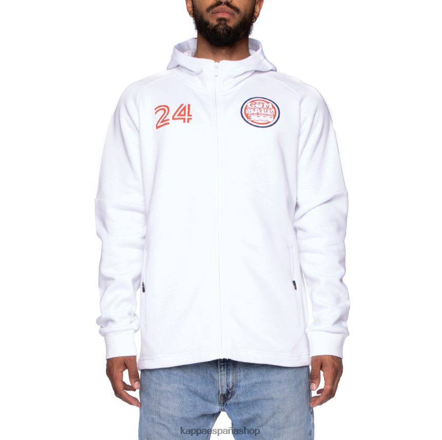 Kappa hombres auténtica sudadera con capucha de carlo gumball 3000 blanco 4P8JZR59