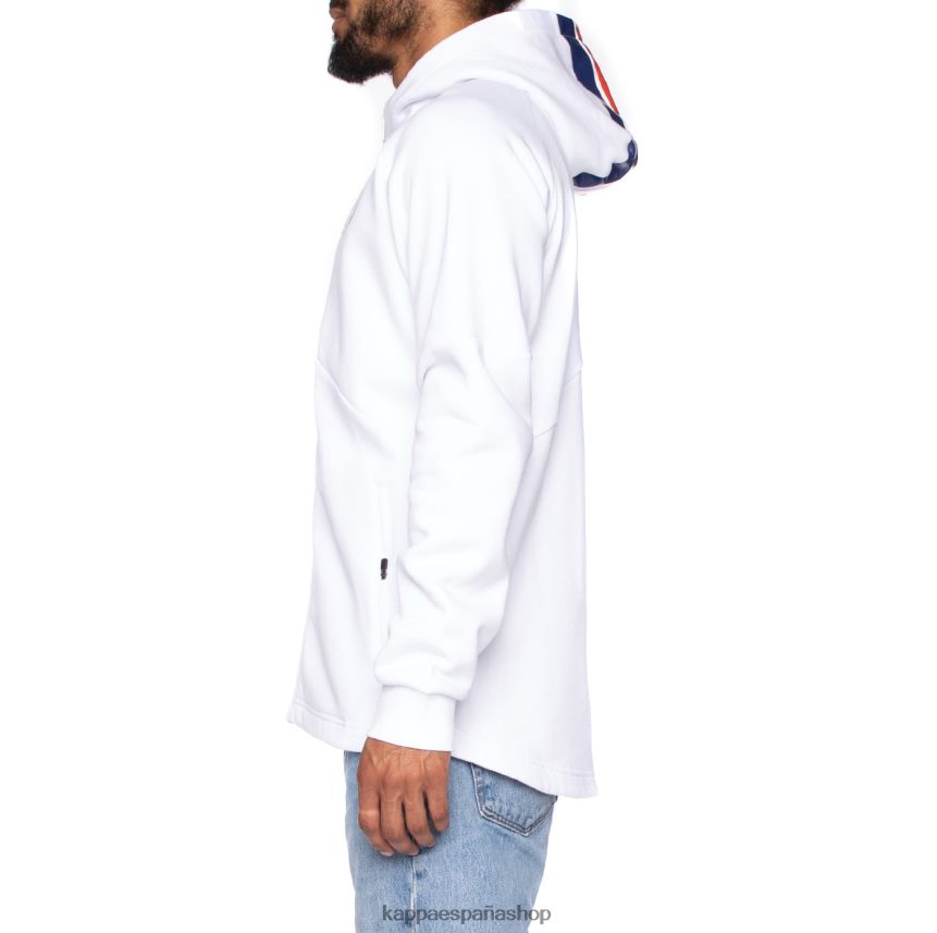 Kappa hombres auténtica sudadera con capucha de carlo gumball 3000 blanco 4P8JZR59