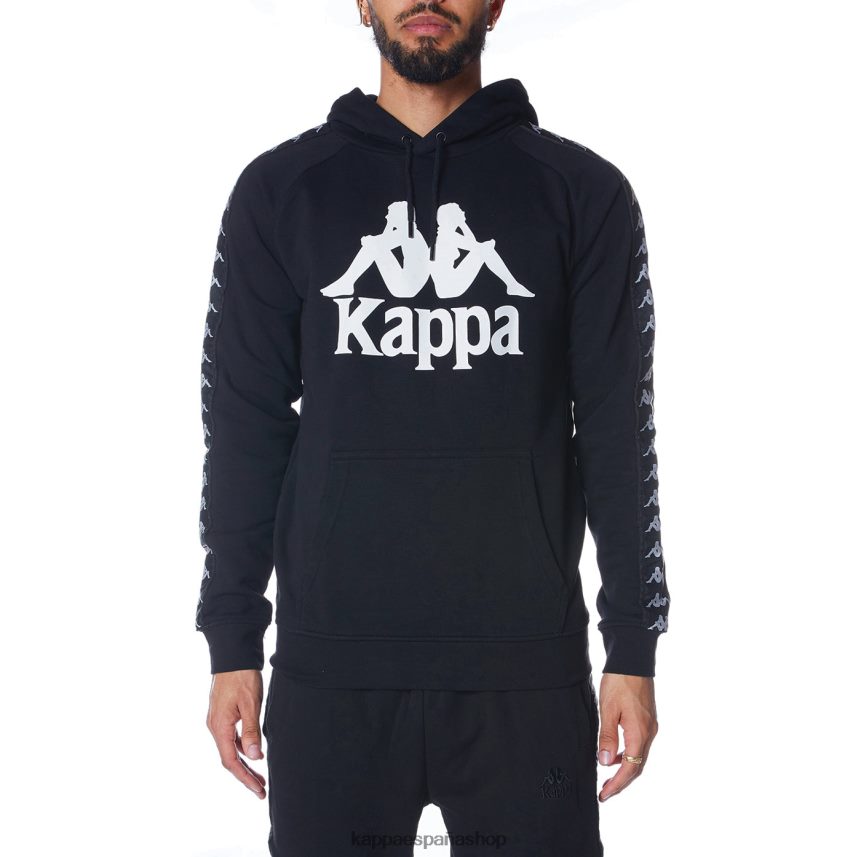 Kappa hombres sudadera con capucha 222 banda hurtado 2 blanco negro 4P8JZR43