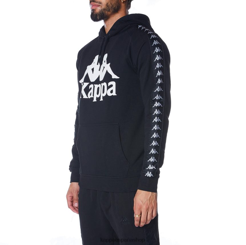 Kappa hombres sudadera con capucha 222 banda hurtado 2 blanco negro 4P8JZR43