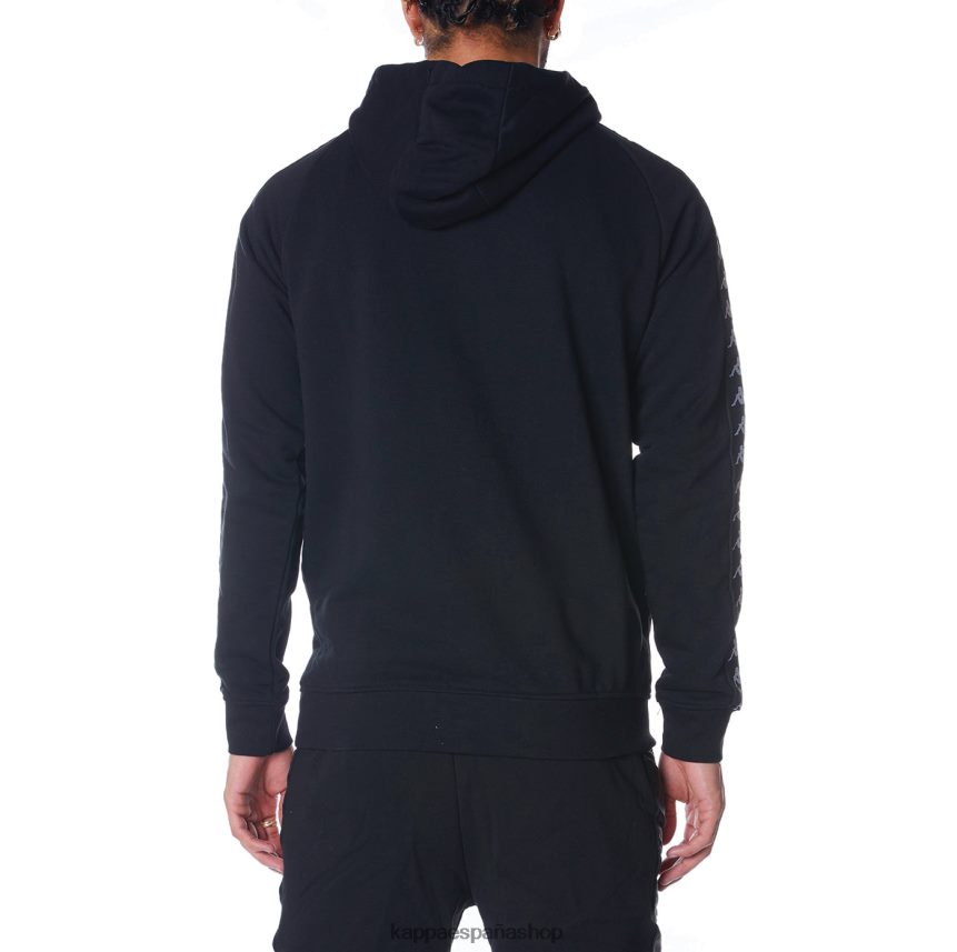 Kappa hombres sudadera con capucha 222 banda hurtado 2 blanco negro 4P8JZR43