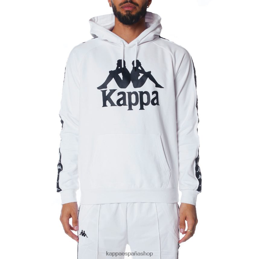 Kappa hombres sudadera con capucha 222 banda hurtado 2 blanco negro 4P8JZR58