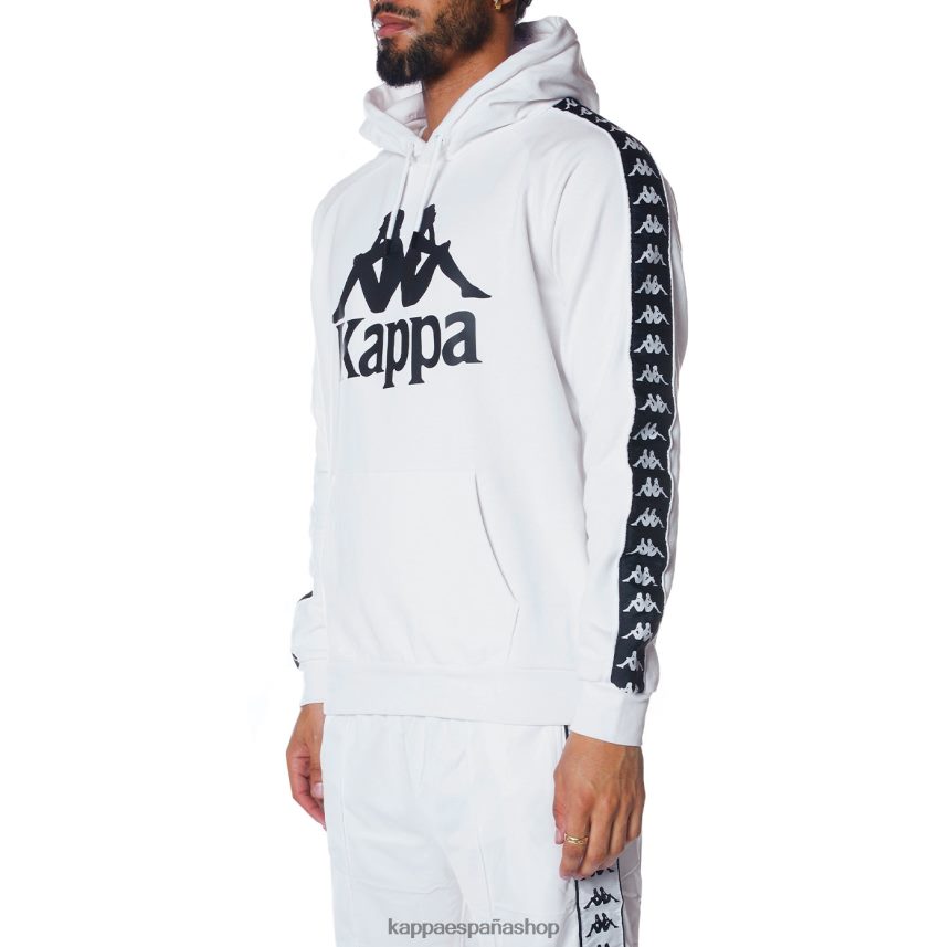 Kappa hombres sudadera con capucha 222 banda hurtado 2 blanco negro 4P8JZR58