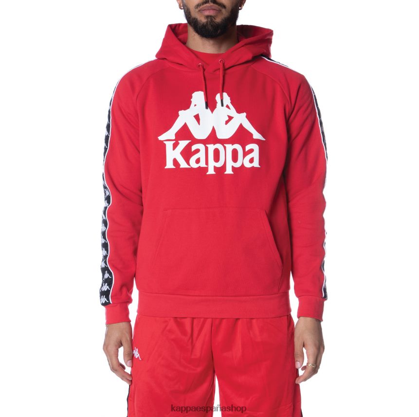 Kappa hombres sudadera con capucha 222 banda hurtado 2 negro rojo 4P8JZR44
