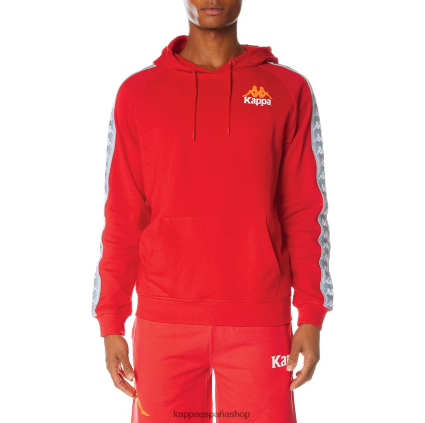 Kappa hombres sudadera con capucha 222 banda solgo rojo 4P8JZR40