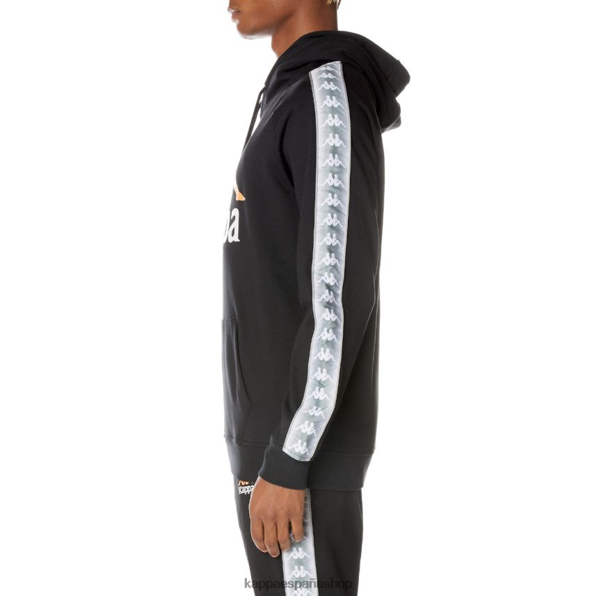 Kappa hombres sudadera con capucha 222 banda soltium negro azabache 4P8JZR41