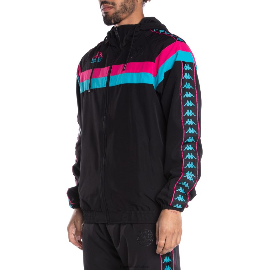 Kappa hombres sudadera con capucha de 222 banda gumball glas tour negro 4P8JZR56