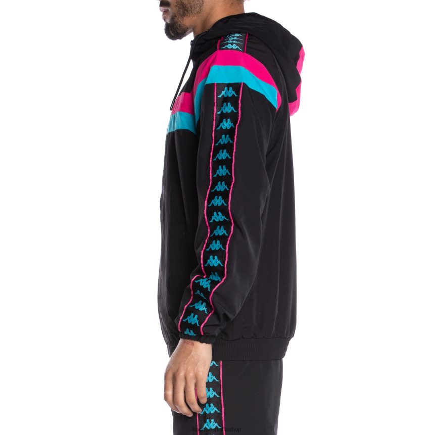 Kappa hombres sudadera con capucha de 222 banda gumball glas tour negro 4P8JZR56
