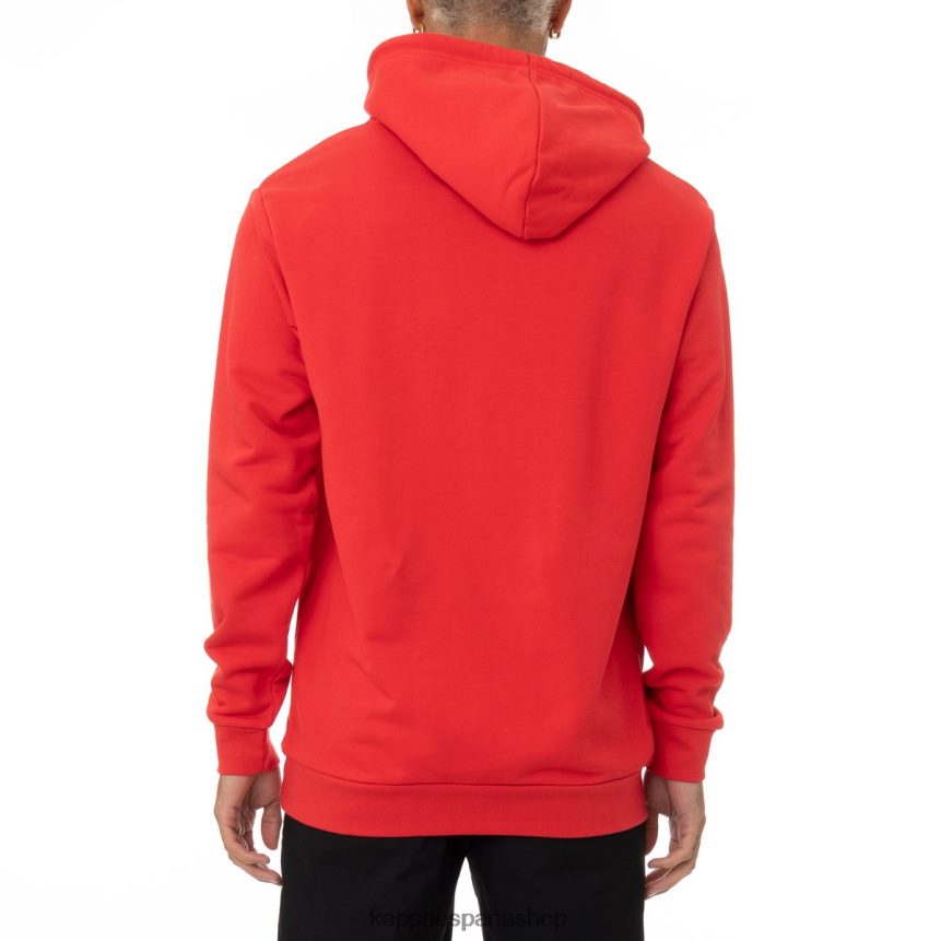 Kappa hombres sudadera con capucha y logo zavrok coral rojo 4P8JZR46
