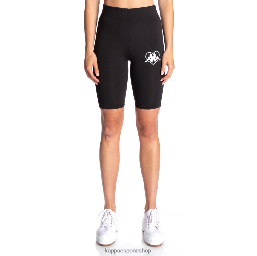 Kappa mujer pantalones cortos de bicicleta chorzow 2 auténticos azabache negro 4P8JZR389