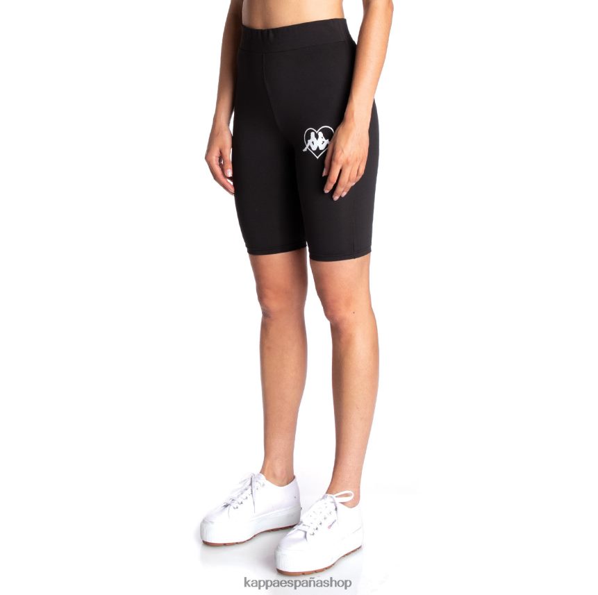 Kappa mujer pantalones cortos de bicicleta chorzow 2 auténticos azabache negro 4P8JZR389
