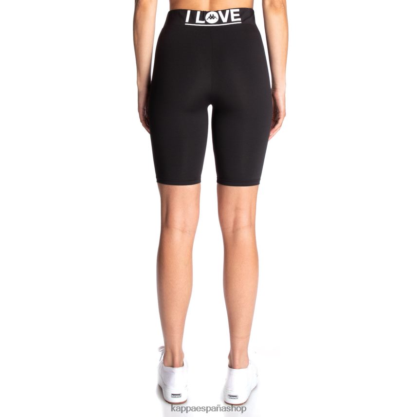 Kappa mujer pantalones cortos de bicicleta chorzow 2 auténticos azabache negro 4P8JZR389