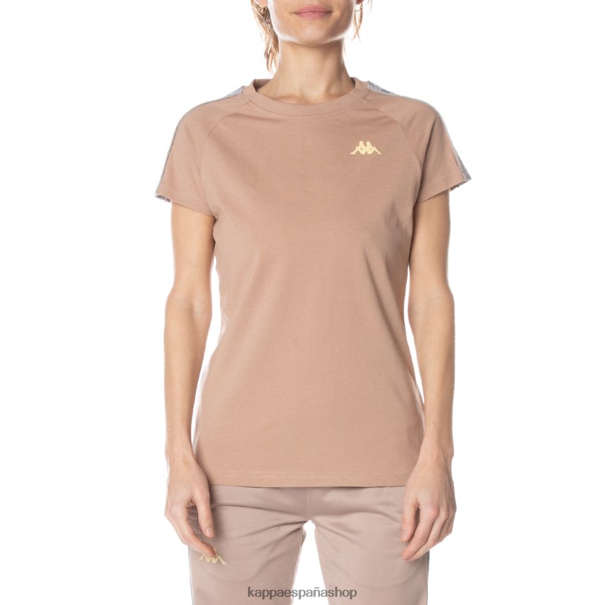 Kappa mujer camiseta 222 banda gapan beige 4P8JZR381