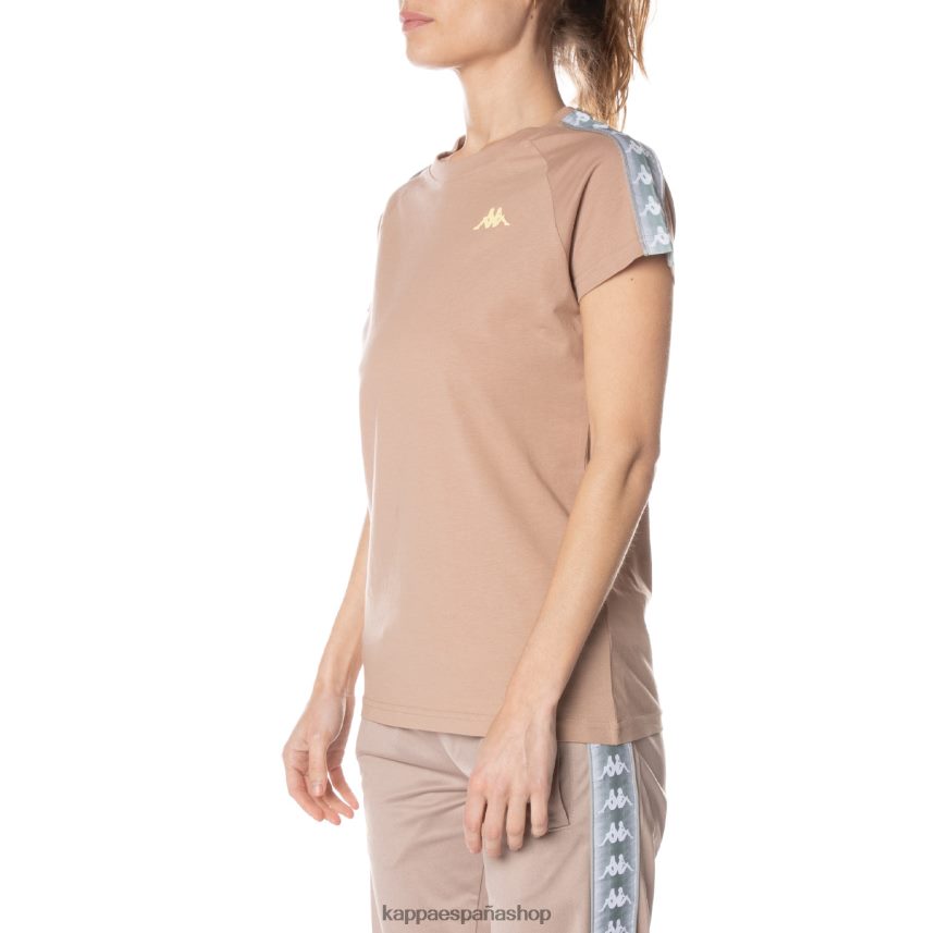 Kappa mujer camiseta 222 banda gapan beige 4P8JZR381