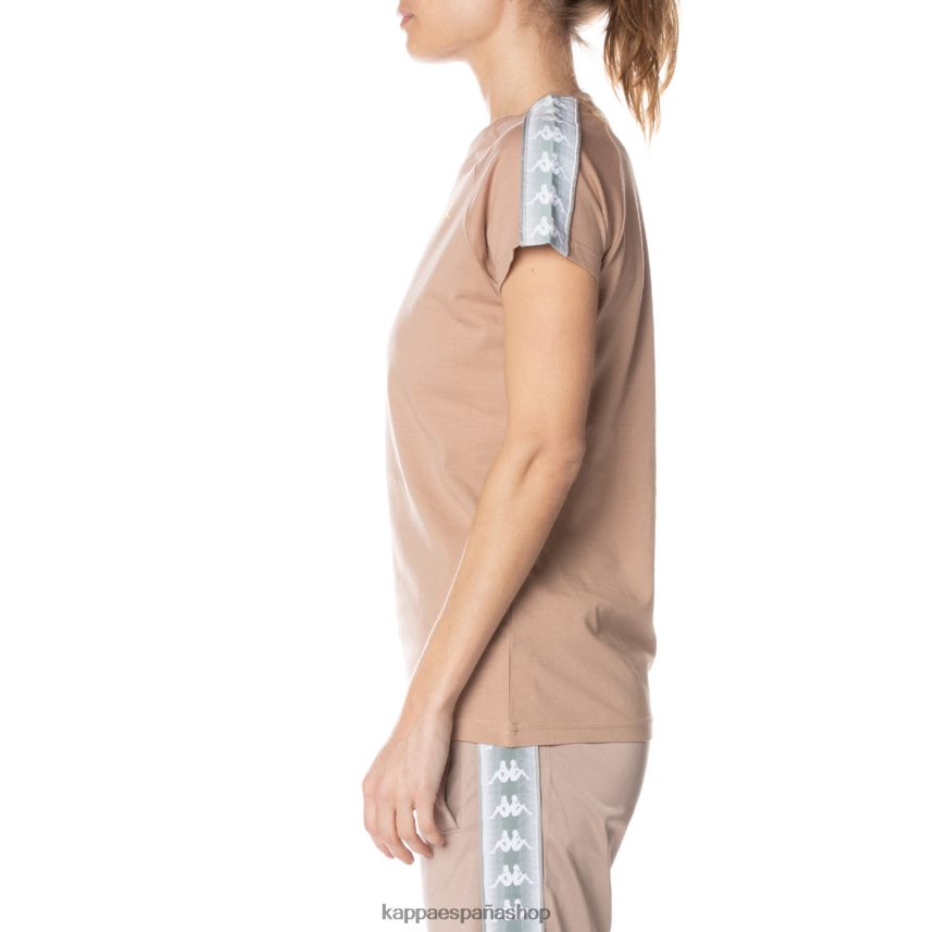 Kappa mujer camiseta 222 banda gapan beige 4P8JZR381