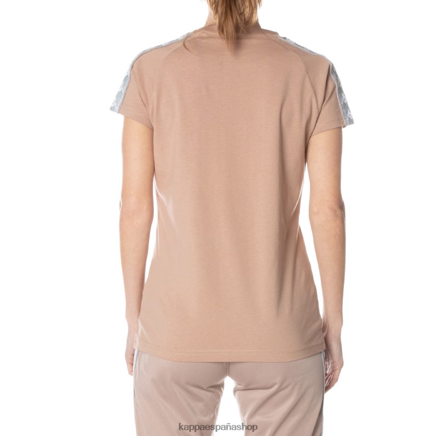 Kappa mujer camiseta 222 banda gapan beige 4P8JZR381