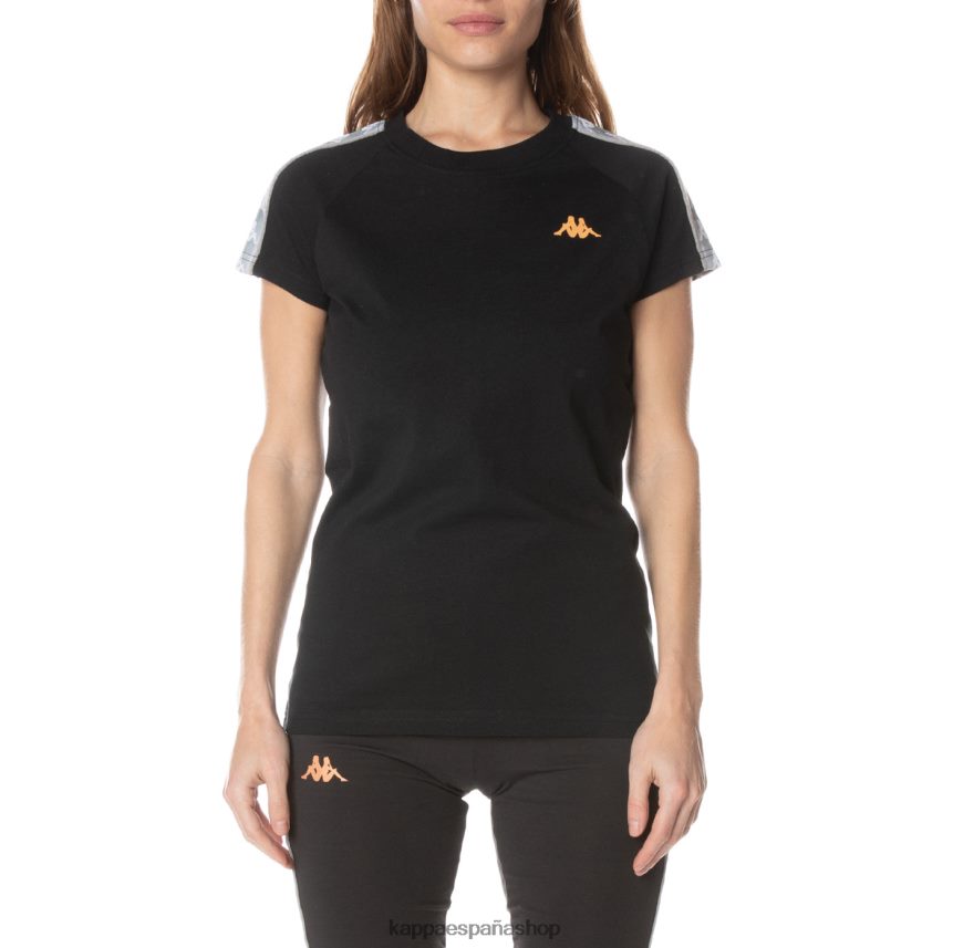 Kappa mujer camiseta 222 banda gapan negro azabache 4P8JZR380