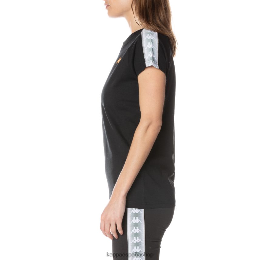 Kappa mujer camiseta 222 banda gapan negro azabache 4P8JZR380