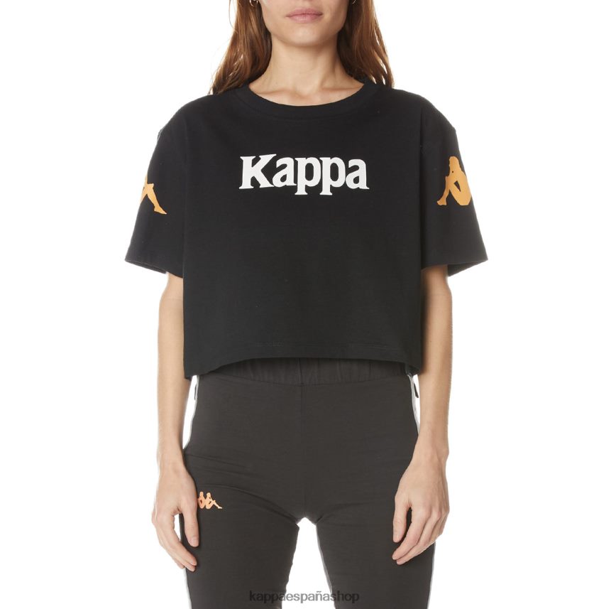 Kappa mujer camiseta autentica de leche negro azabache 4P8JZR382