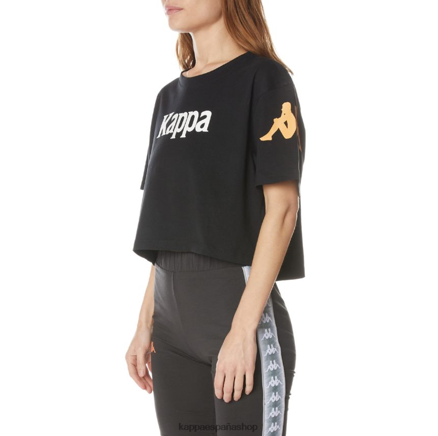 Kappa mujer camiseta autentica de leche negro azabache 4P8JZR382