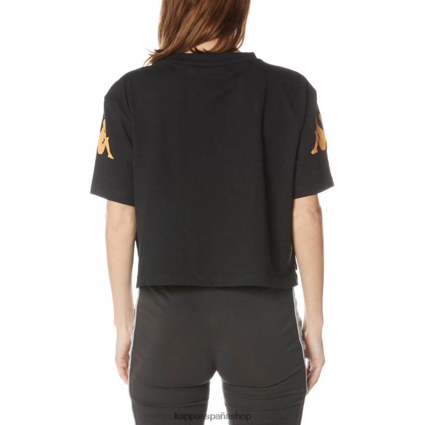 Kappa mujer camiseta autentica de leche negro azabache 4P8JZR382
