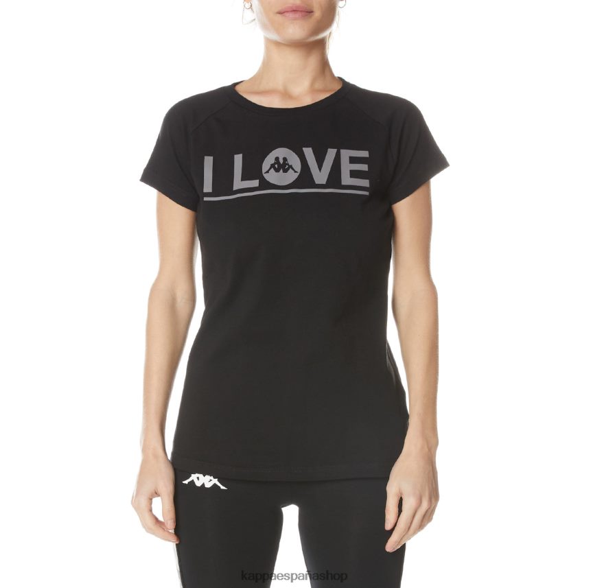 Kappa mujer camiseta autentica gornicza azabache negro 4P8JZR378