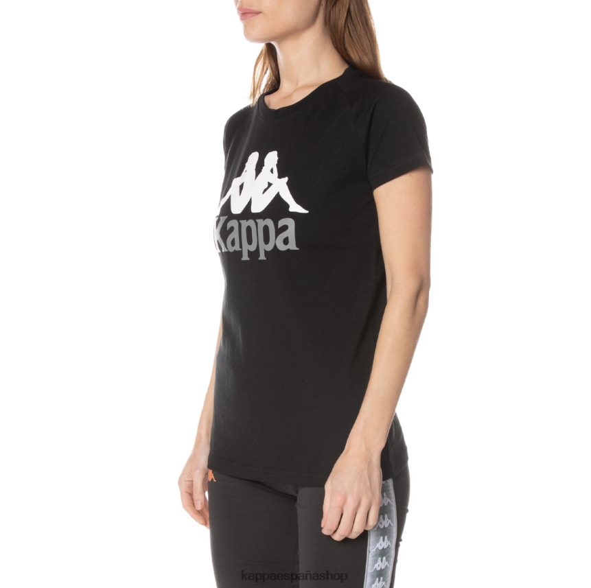Kappa mujer camiseta westessi auténtica azabache negro 4P8JZR376