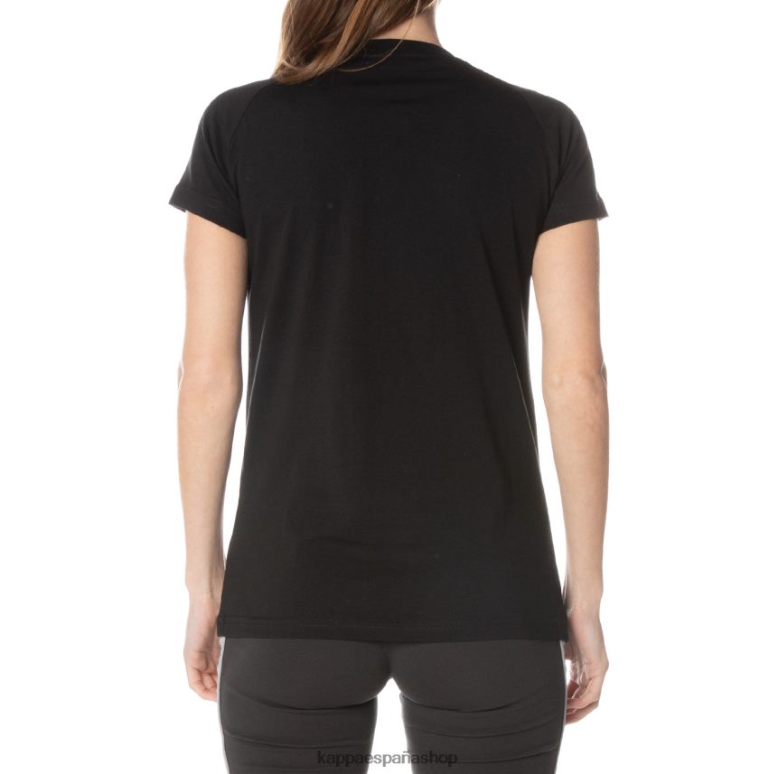 Kappa mujer camiseta westessi auténtica azabache negro 4P8JZR376