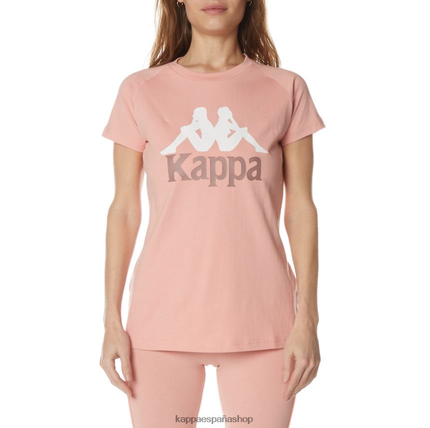 Kappa mujer camiseta westessi auténtica rosa 4P8JZR377