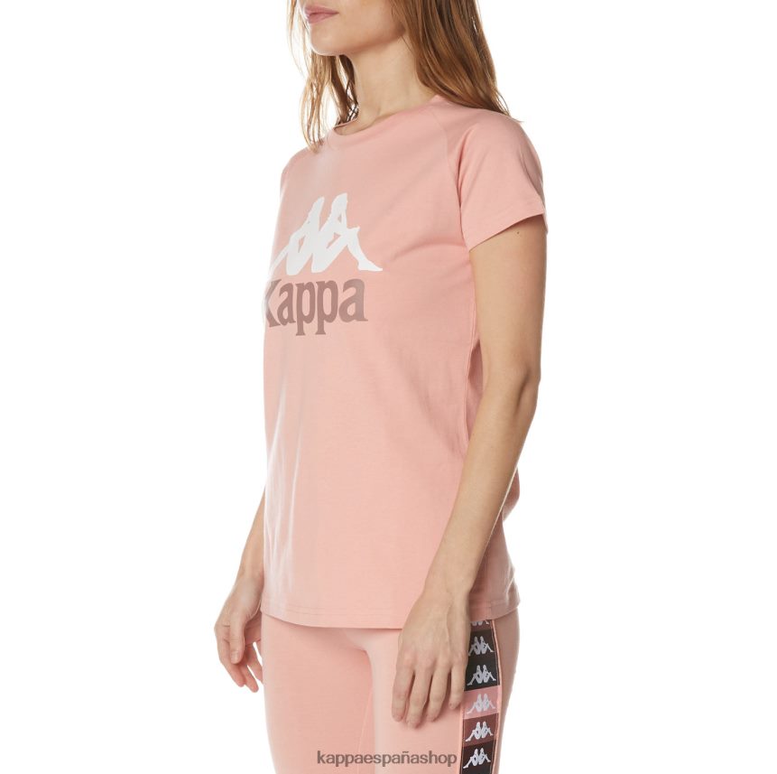 Kappa mujer camiseta westessi auténtica rosa 4P8JZR377