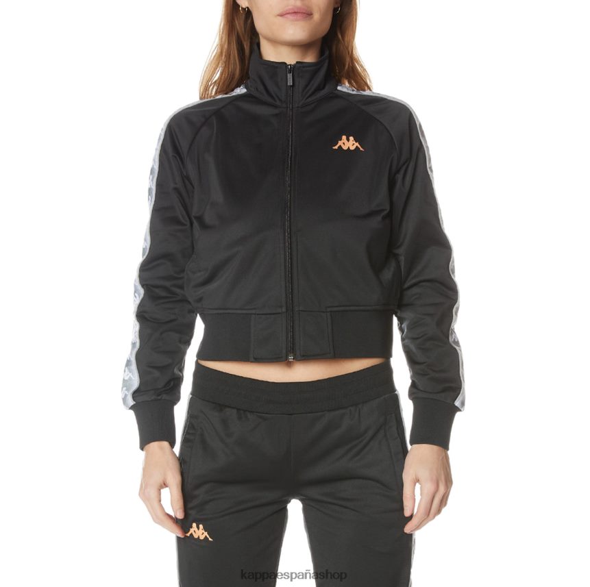 Kappa mujer chaqueta deportiva casper 222 banda negro azabache 4P8JZR367