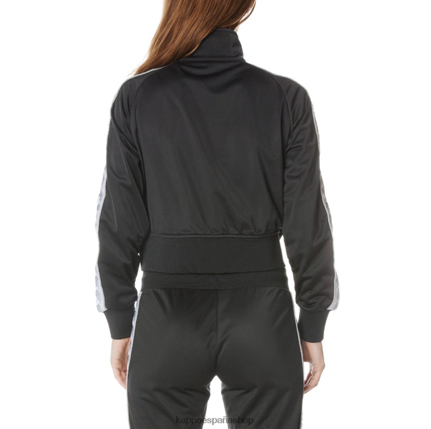Kappa mujer chaqueta deportiva casper 222 banda negro azabache 4P8JZR367