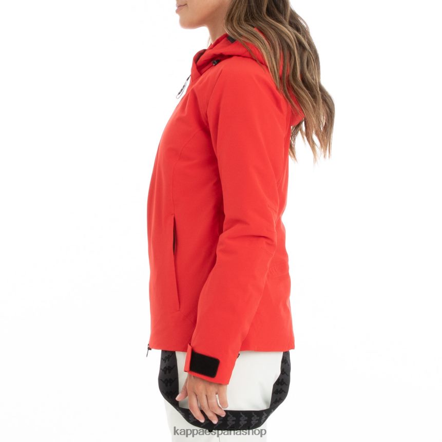 Kappa mujer chaqueta de esquí 6cento 610 rojo 4P8JZR375