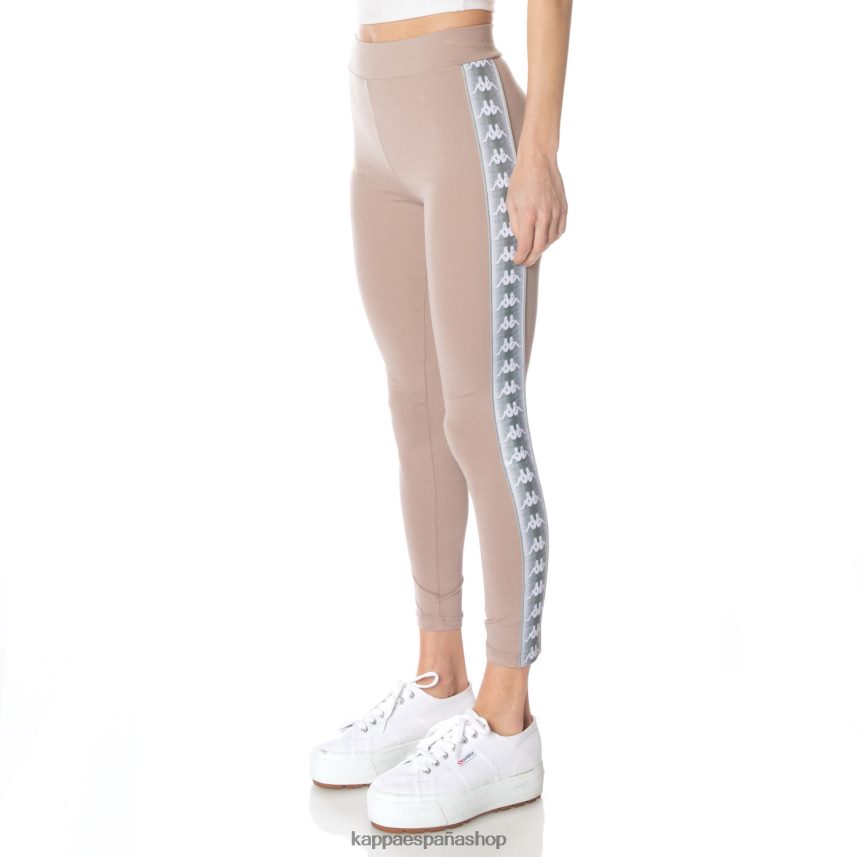 Kappa mujer 22 leggins banda garpie beige 4P8JZR395