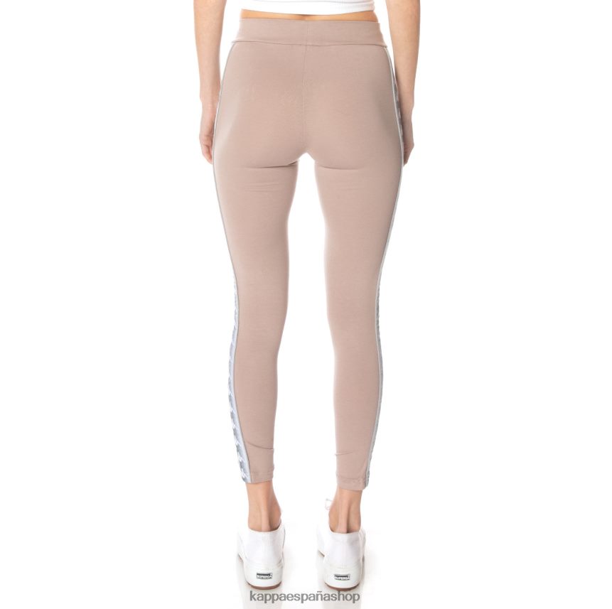 Kappa mujer 22 leggins banda garpie beige 4P8JZR395