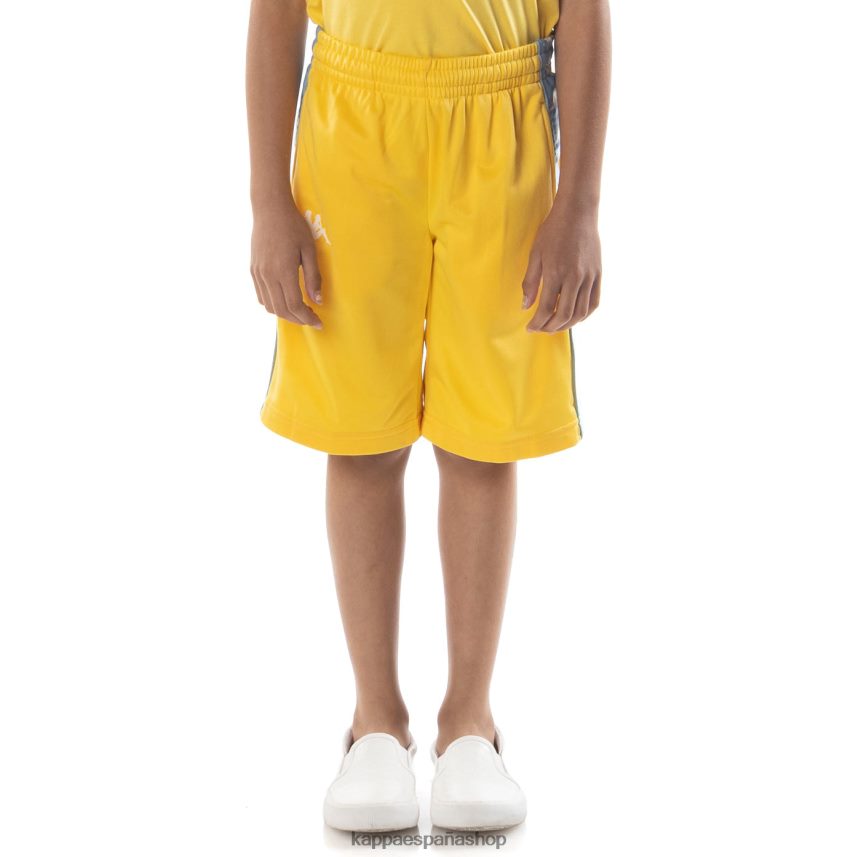 Kappa niños pantalones cortos 222 banda Treadwellz para niños amarillo azul claro 4P8JZR805