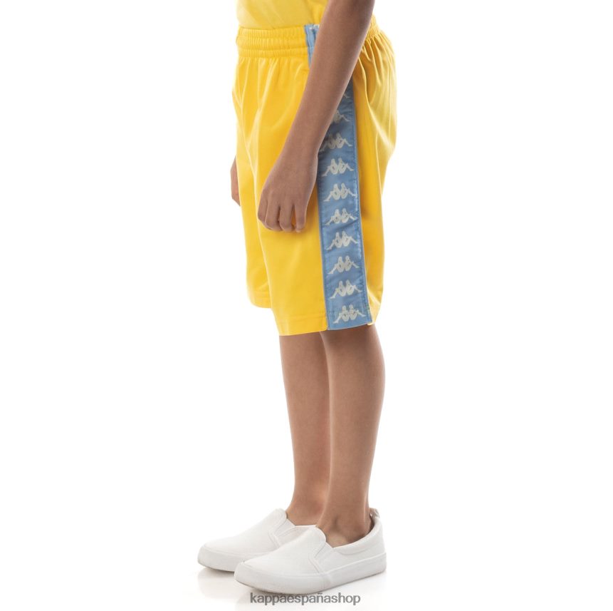 Kappa niños pantalones cortos 222 banda Treadwellz para niños amarillo azul claro 4P8JZR805