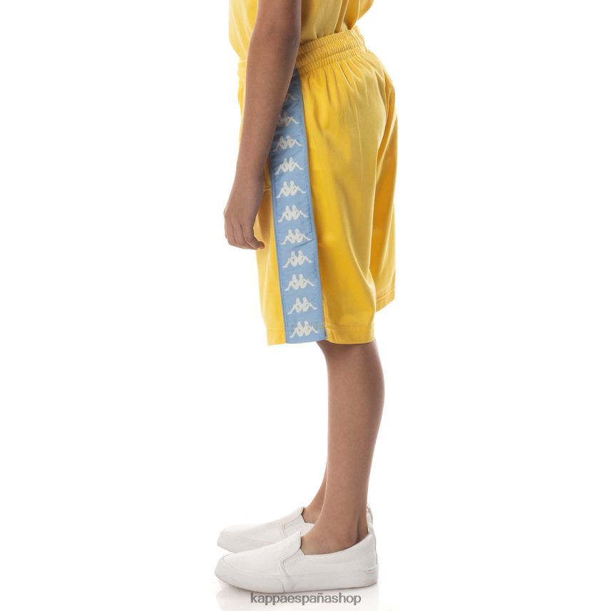Kappa niños pantalones cortos 222 banda Treadwellz para niños amarillo azul claro 4P8JZR805