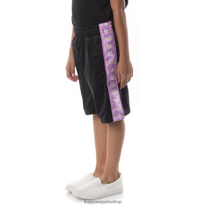 Kappa niños pantalones cortos 222 banda Treadwellz para niños violeta humo negro 4P8JZR808